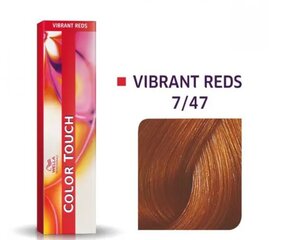 Plaukų dažai Wella Color Touch - Vibrant Reds 7/47/, Medium Red Brunette Blonde, 60 ml kaina ir informacija | Plaukų dažai | pigu.lt