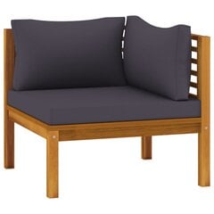 vidaXL Keturvietė sodo sofa su pagalvėlėmis, akacijos medienos masyvas kaina ir informacija | Lauko baldų komplektai | pigu.lt