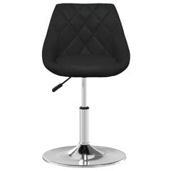 vidaXL Valgomojo kėdės, 4vnt., juodos spalvos, dirbtinė oda kaina ir informacija | Virtuvės ir valgomojo kėdės | pigu.lt