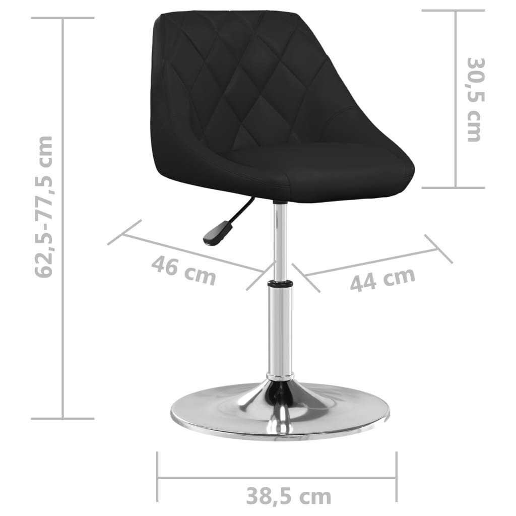 vidaXL Baro taburetė, juodos spalvos, dirbtinė oda kaina ir informacija | Virtuvės ir valgomojo kėdės | pigu.lt
