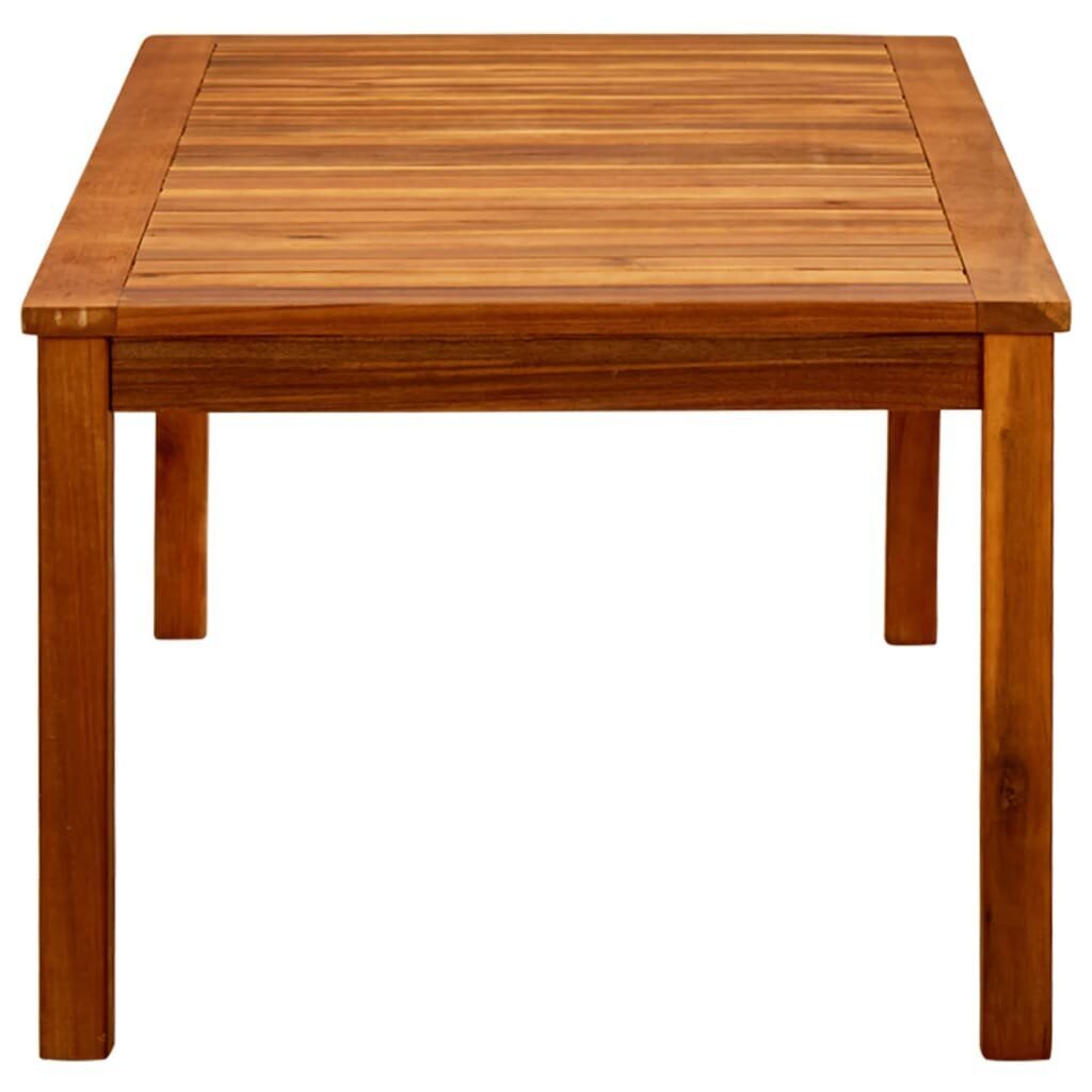 Sodo kavos staliukas, 110x60x45cm, akacijos medienos masyvas, ruda kaina ir informacija | Lauko stalai, staliukai | pigu.lt
