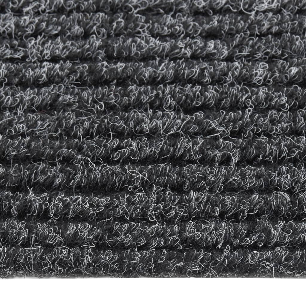 vidaXL Purvą sugeriantis kilimas-takelis, antracito spalvos, 100x250cm kaina ir informacija | Kilimai | pigu.lt