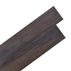Grindų plokštės, tamsiai rudos, PVC, 5,21m², 2mm kaina ir informacija | Laminuotos grindys | pigu.lt