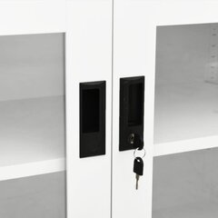vidaXL Biuro spintelė, baltos spalvos, 90x40x70cm, plienas цена и информация | Шкафчики в гостиную | pigu.lt