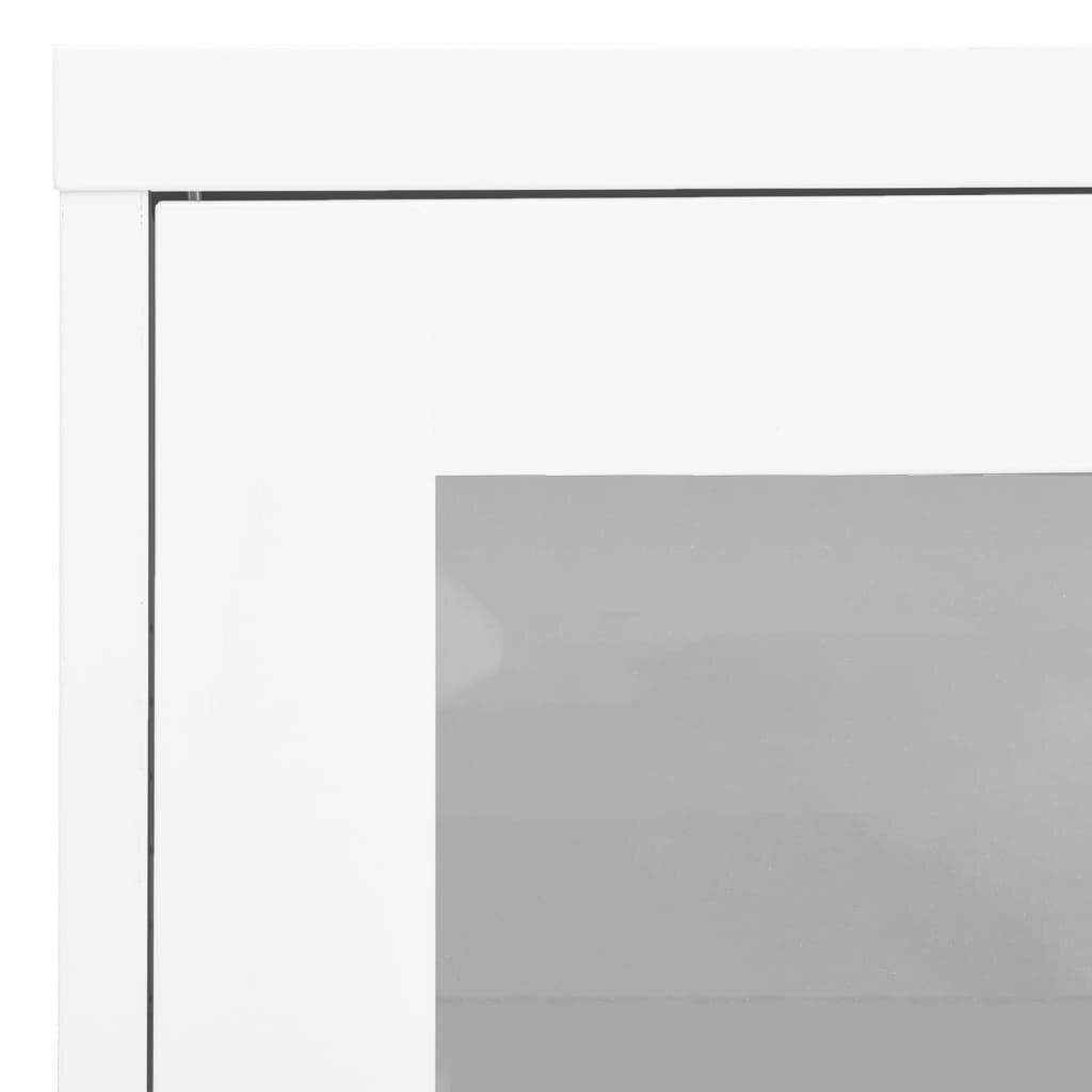 vidaXL Biuro spintelė, baltos spalvos, 90x40x70cm, plienas kaina ir informacija | Svetainės spintelės | pigu.lt