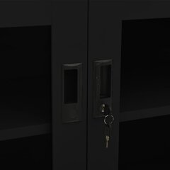 vidaXL Biuro spintelė, juodos spalvos, 90x40x70cm, plienas цена и информация | Шкафчики в гостиную | pigu.lt