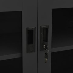 vidaXL Biuro spintelė, antracito spalvos, 90x40x70cm, plienas цена и информация | Шкафчики в гостиную | pigu.lt