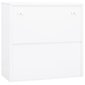 vidaXL Biuro spintelė, baltos spalvos, 90x40x90cm, plienas цена и информация | Svetainės spintelės | pigu.lt