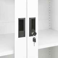 vidaXL Biuro spintelė, baltos spalvos, 90x40x180cm, plienas цена и информация | Шкафчики в гостиную | pigu.lt