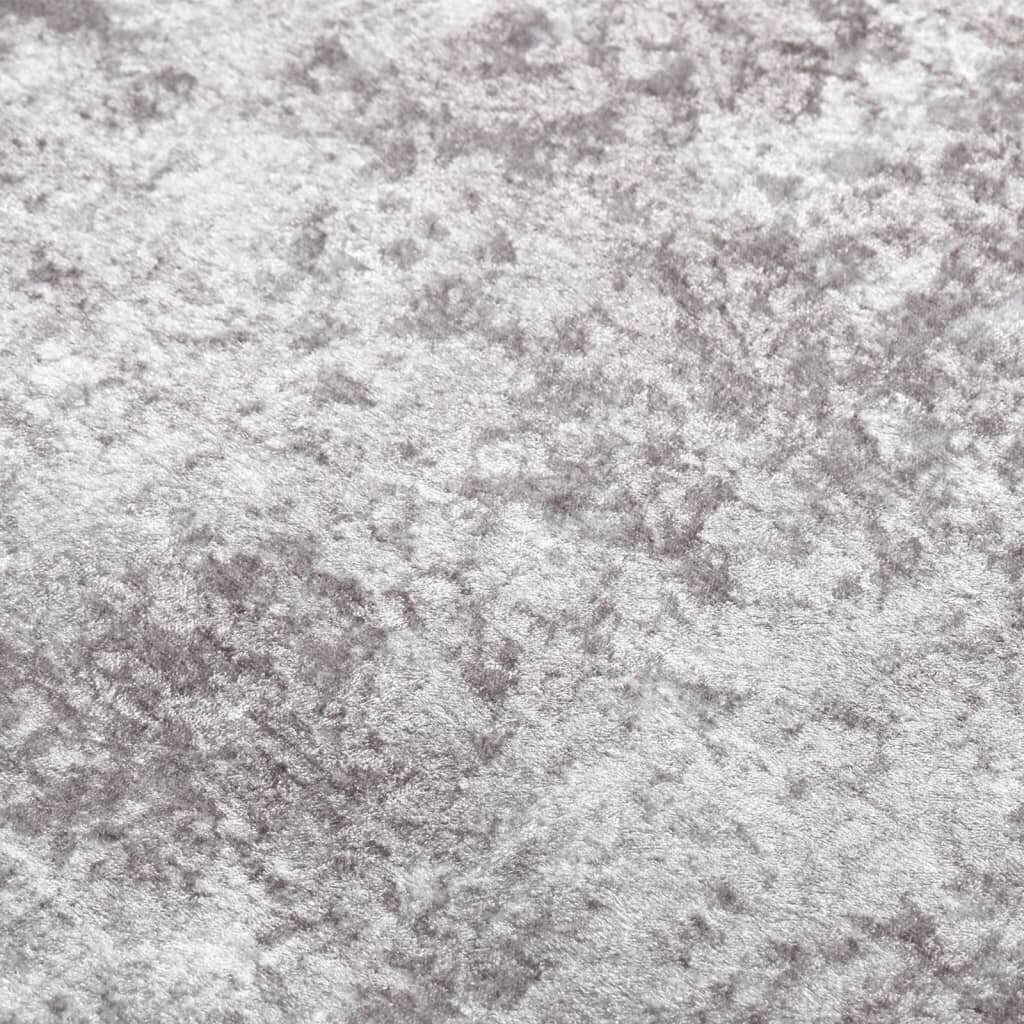 vidaXL Kilimas, pilkos spalvos, 160x230cm, neslystantis, skalbiamas цена и информация | Kilimai | pigu.lt
