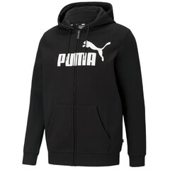 Sportinis džemperis vyrams Puma Essentials Big Logo Full-Zip Hoodie M 586698-01, juodas kaina ir informacija | Sportinė apranga vyrams | pigu.lt