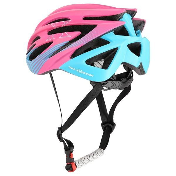 MTW24 WHITE-RED SIZE L (58-61 cm) HELMET NILS EXTREME kaina ir informacija | Šalmai | pigu.lt