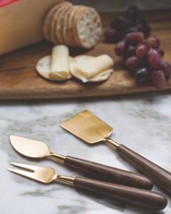 Įrankių sūriui rinkinys, aukso spalva, 3 vnt. kaina ir informacija | Virtuvės įrankiai | pigu.lt