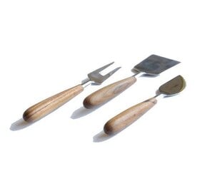 Набор инструментов для сыра, серебристый цвет, 3 шт. цена и информация | Ножи и аксессуары для них | pigu.lt