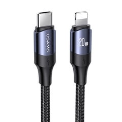 USAMS U71 USB-C в Lightning PD 2м, Черный цена и информация | Кабели для телефонов | pigu.lt