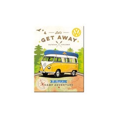 Магнит VW Bulli Let`s get away, 6x8 см цена и информация | Kanceliarinės prekės | pigu.lt