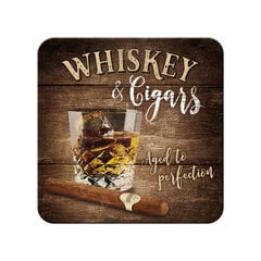 Стеклянный подстаканник в стиле ретро / 1 шт. / Whiskey & Cigars цена и информация | Скатерти, салфетки | pigu.lt