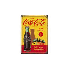 Nostalgic Art Металлическая открытка 10х14,5см / Coca-Cola в бутылках цена и информация | Детали интерьера | pigu.lt