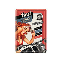 Nostalgic Art Metalo atvirukas 10x14,5 cm/ Best Garage for Motorcycles kaina ir informacija | Interjero detalės | pigu.lt