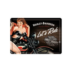Nostalgic Art Metalinis atvirukas 10x14,5 cm / Harley Davidson Biker Babe kaina ir informacija | Interjero detalės | pigu.lt