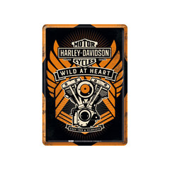 Nostalgic Art Metalinis atvirukas 10x14,5 cm / Harley Davidson Wild at Heart kaina ir informacija | Interjero detalės | pigu.lt
