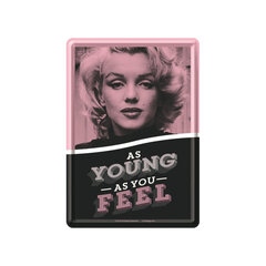 Nostalgic Art Metalinis atvirukas 10x14,5 cm / Marilyn As Young as You Feel kaina ir informacija | Interjero detalės | pigu.lt