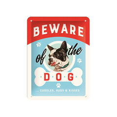 Nostalgic Art metalinė lentelė Beware of the Dog, 15x20 cm kaina ir informacija | Interjero detalės | pigu.lt