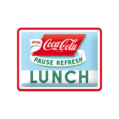 Nostalgic Art metalinė lentelė Coca-Cola Lunch, 15x20 cm kaina ir informacija | Interjero detalės | pigu.lt