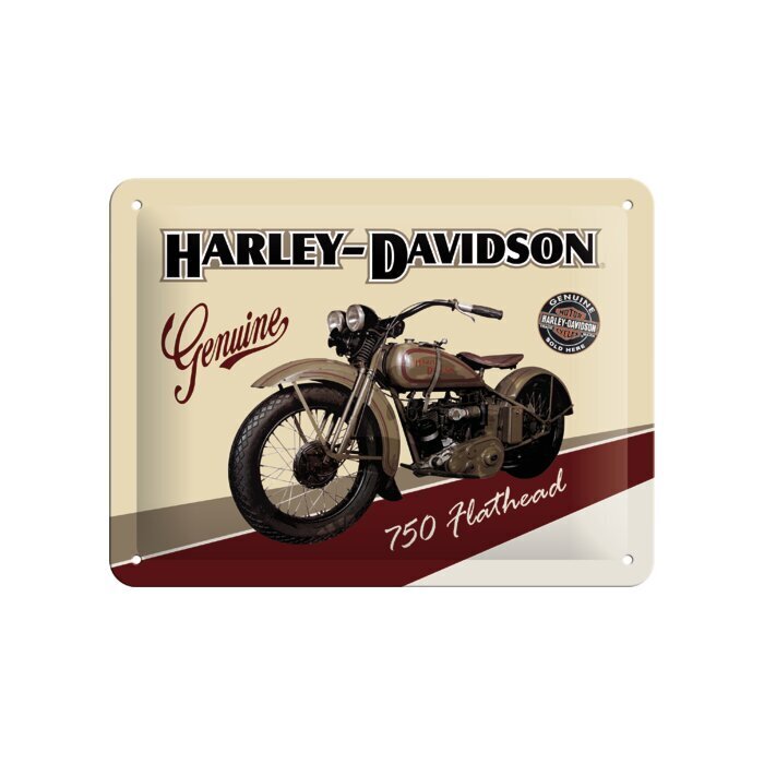 Nostalgic Art metalinė lentelė Harley-Davidson 750 Flathead, 15x20 cm kaina ir informacija | Interjero detalės | pigu.lt