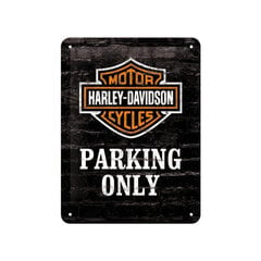 Nostalgic Art металлическая пластина Harley-Davidson Parking only, 15x20 см цена и информация | Детали интерьера | pigu.lt