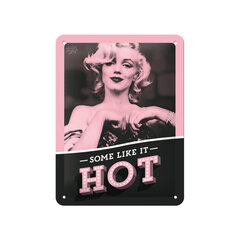 Nostalgic Art металлическая пластина Marylin Monroe - Some like it hot, 15х20 см цена и информация | Детали интерьера | pigu.lt