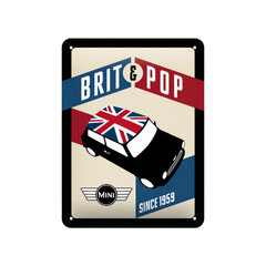 Nostalgic Art metalinė plokštelė Mini Brit & Pop, 15x20 cm kaina ir informacija | Interjero detalės | pigu.lt