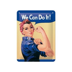 Metalinė plokštelė 15 x 20 cm / We can do it! kaina ir informacija | Sodo dekoracijos | pigu.lt