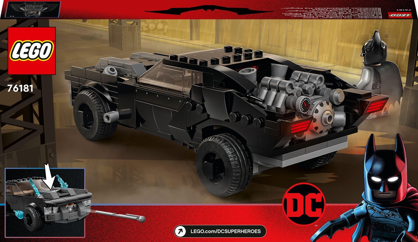 76181 LEGO® Super Heroes DC Batman Автомобиль Бэтмена: Погоня за пингвинами  цена | pigu.lt