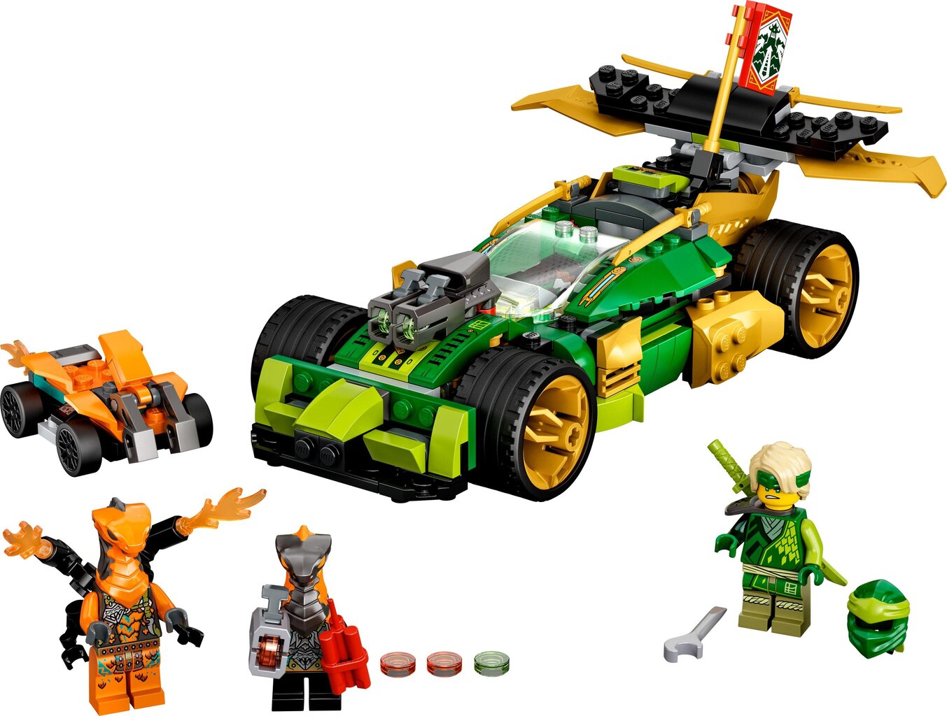 71763 LEGO® NINJAGO Конструктор Гоночный автомобиль Lloyd цена | pigu.lt