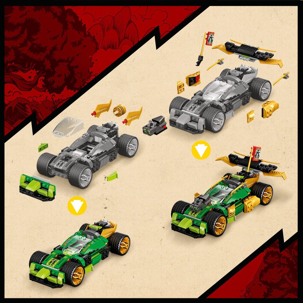 71763 LEGO® NINJAGO Lloyd lenktynių automobilis kaina ir informacija | Konstruktoriai ir kaladėlės | pigu.lt