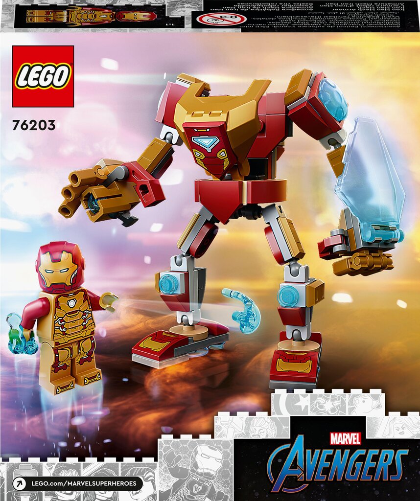 76203 LEGO® Super Heroes Geležinio žmogaus šarvai kaina ir informacija | Konstruktoriai ir kaladėlės | pigu.lt