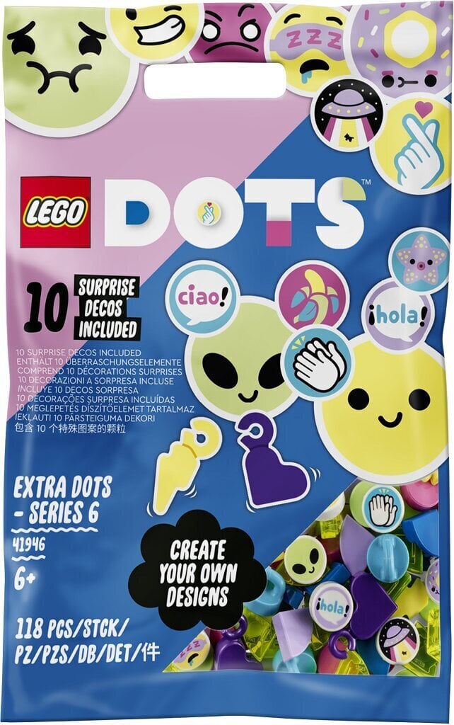 41946 LEGO® DOTS Papildomi DOTS 6 serija kaina ir informacija | Konstruktoriai ir kaladėlės | pigu.lt