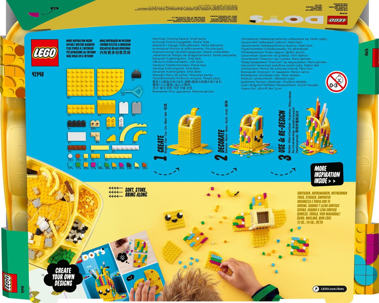 41948 LEGO® DOTS Mielo banano pieštukinė цена и информация | Konstruktoriai ir kaladėlės | pigu.lt