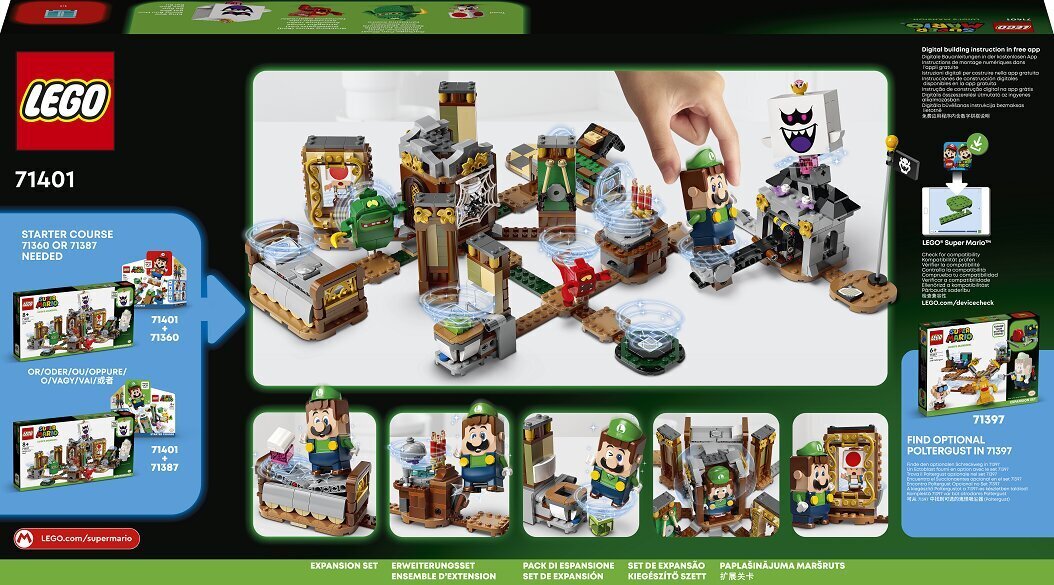 71401 LEGO® Super Mario Luigi's Mansion slėpynių papildomas rinkinys kaina ir informacija | Konstruktoriai ir kaladėlės | pigu.lt