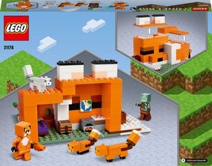 Конструктор LEGO® 21178 Minecraft Лисья хижина цена и информация | Конструкторы и кубики | pigu.lt