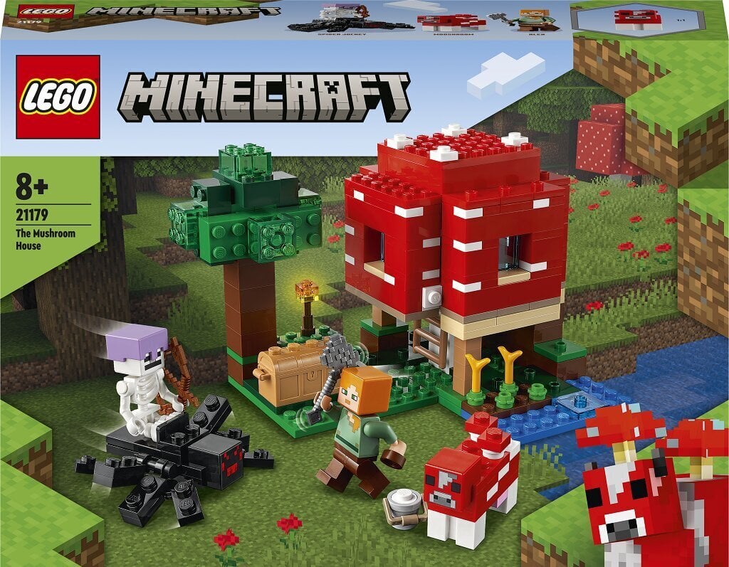 21179 LEGO® Minecraft Grybų namelis цена и информация | Konstruktoriai ir kaladėlės | pigu.lt