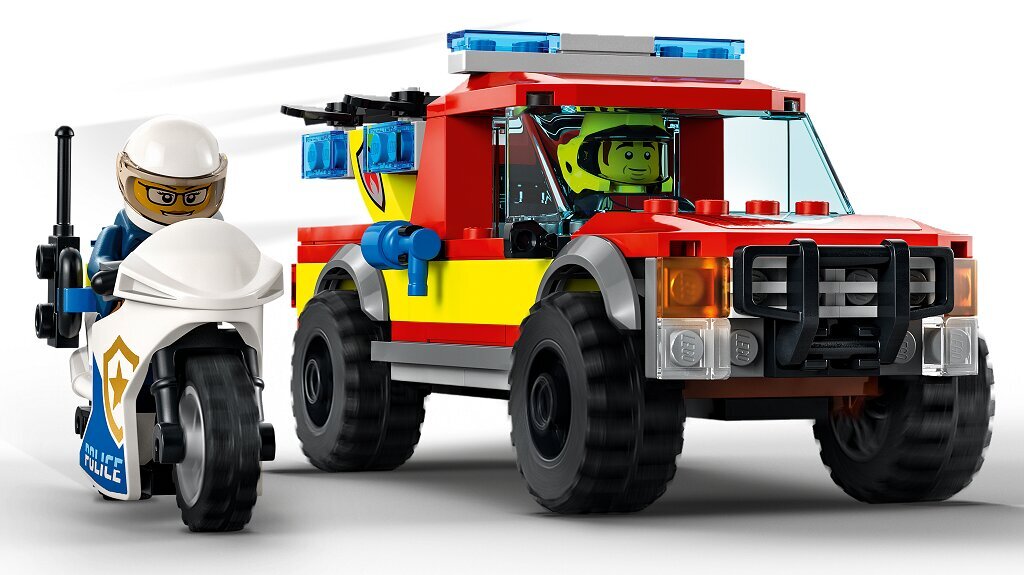 60319 LEGO® City Ugniagesių gelbėjimo operacija ir policijos gaudynės kaina ir informacija | Konstruktoriai ir kaladėlės | pigu.lt