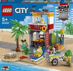 Конструктор LEGO® City 60328 Community Спасательная станция на пляже цена и информация | Конструкторы и кубики | pigu.lt