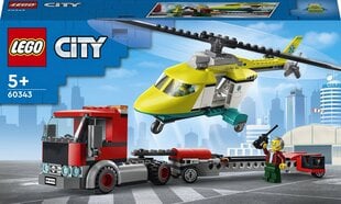 Конструктор LEGO® City 60343 Great Vehicles Грузовик для спасательного вертолёта цена и информация | Конструкторы и кубики | pigu.lt