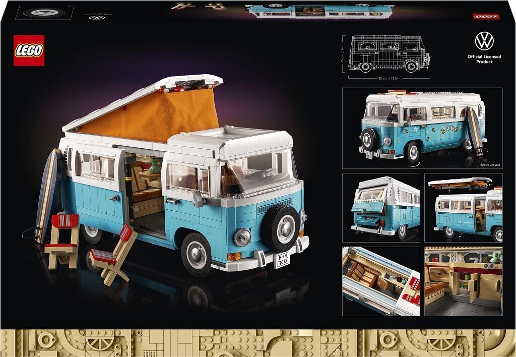 10279 LEGO® Icons Volkswagen T2 stovyklautojų furgonas kaina ir informacija | Konstruktoriai ir kaladėlės | pigu.lt