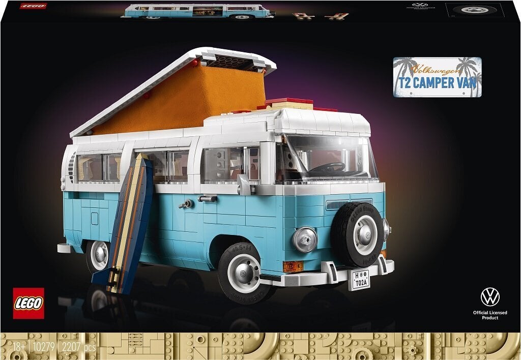 10279 LEGO® Icons Volkswagen T2 stovyklautojų furgonas kaina ir informacija | Konstruktoriai ir kaladėlės | pigu.lt