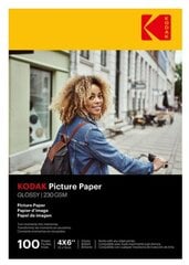 Глянцевая бумага Kodak Picture 9891164, 10x15 см, 230 г/м², 100 листов. цена и информация | Тетради и бумажные товары | pigu.lt