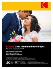 Itin blizgus fotopopierius Kodak Ultra Premium Photo Paper 9891175, 13x18 cm, 280g/m², 20 lapų kaina ir informacija | Sąsiuviniai ir popieriaus prekės | pigu.lt