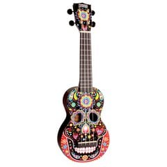 Sopraninė ukulelė Mahalo Art MA1-SKBK Skull kaina ir informacija | Gitaros | pigu.lt